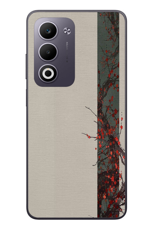 Oppo A5 4G Uyumlu Sade Sonbahar Sarmaşık Baskılı Silikon Kılıf