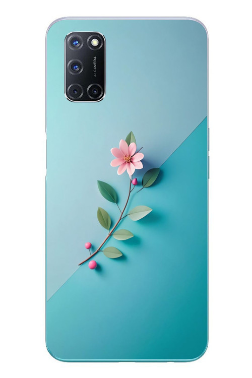 Oppo A52 Uyumlu Çiçeğin Pembesi Baskılı Silikon Kılıf