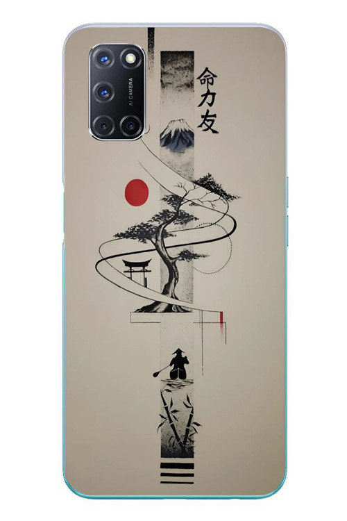 Oppo A52 Uyumlu Japon Felsefesi Baskılı Silikon Kılıf