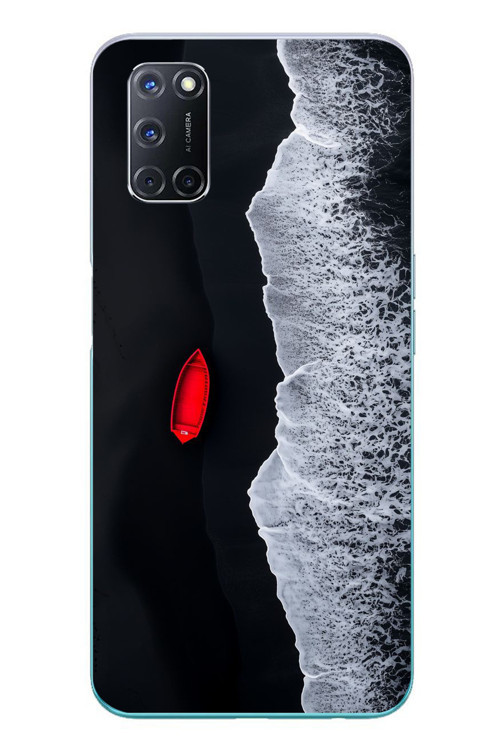 Oppo A52 Uyumlu Kırmızı Tekne Yalnız Baskılı Silikon Kılıf