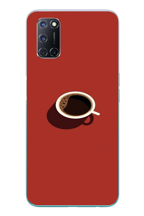 Oppo A52 Uyumlu Sade Kahve Kupası Baskılı Silikon Kılıf
