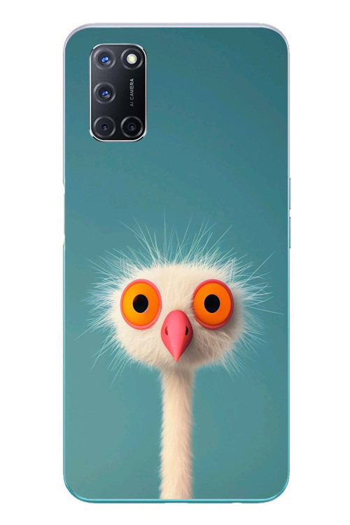 Oppo A52 Uyumlu Şaşkın Hayvan Baskılı Silikon Kılıf