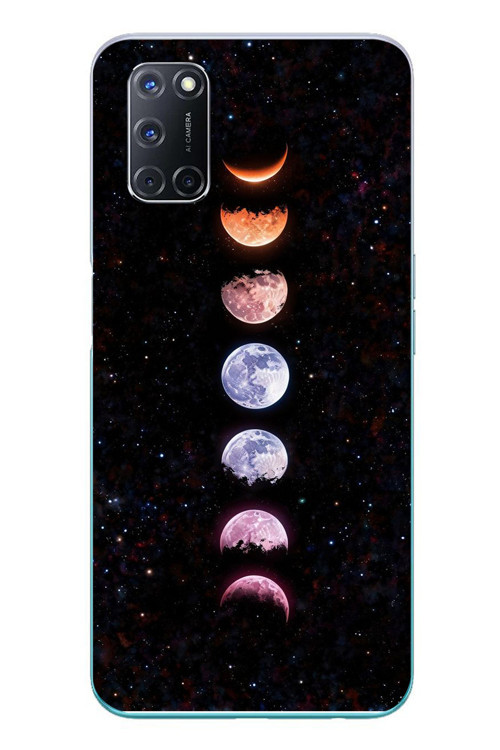 Oppo A52 Uyumlu Tüm Gezegenler Baskılı Silikon Kılıf