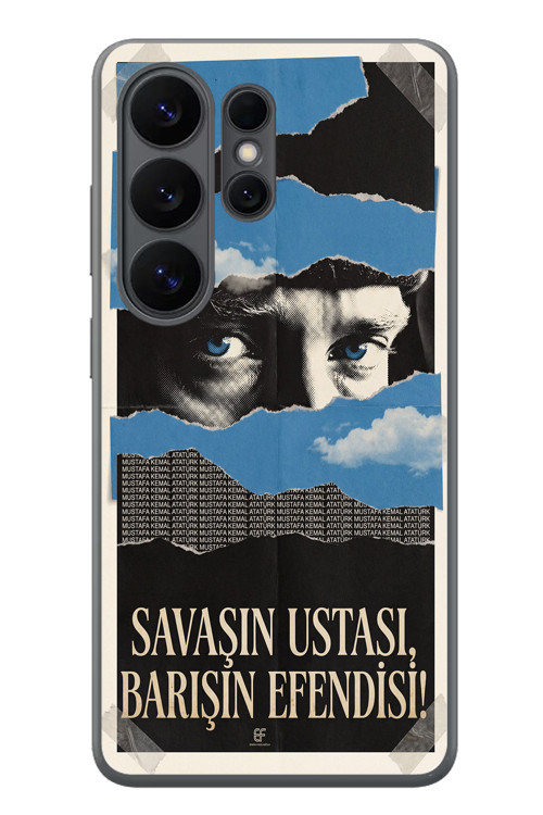 Samsung Galaxy S26 Ultra Uyumlu Savaşın Ustası Atatürk Baskılı Silikon Kılıf