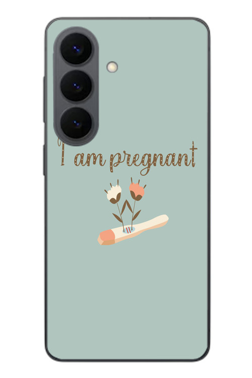 Samsung Galaxy S26 Uyumlu I'm Pregnant Baskılı Silikon Kılıf