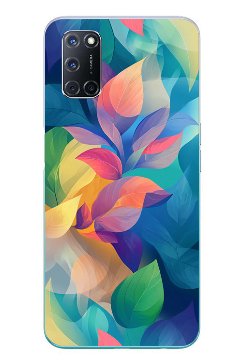 Oppo A52 Uyumlu Yumuşak Dalgalı Baskılı Silikon Kılıf