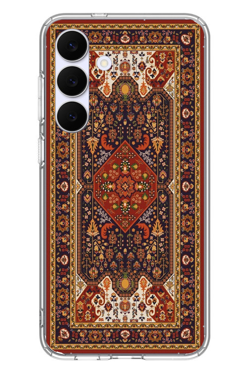 Samsung Galaxy S25 FE Uyumlu Anadolu Motif Halısı Baskılı Silikon Kılıf