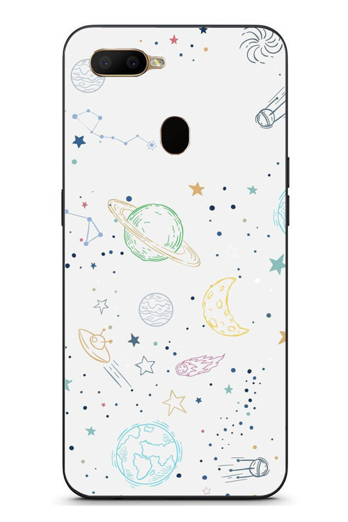 Oppo A5S Uyumlu Uzay Yolculuğu Baskılı Silikon Kılıf