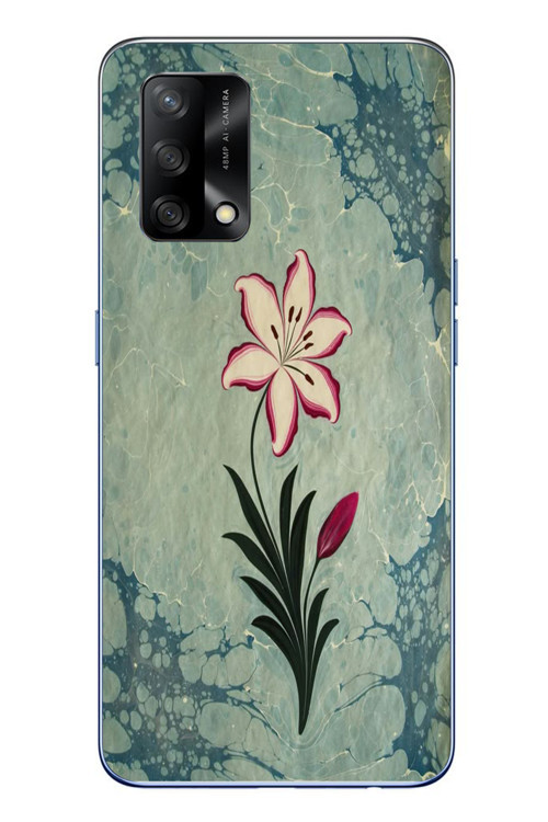 Oppo A74 Uyumlu Çiçek Deseni Baskılı Silikon Kılıf