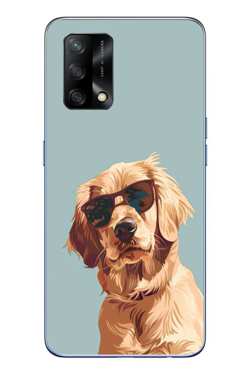 Oppo A74 Uyumlu Karizmatik Köpek Baskılı Silikon Kılıf