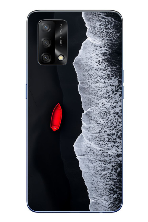 Oppo A74 Uyumlu Kırmızı Tekne Yalnız Baskılı Silikon Kılıf