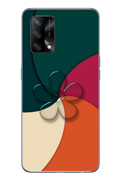 Oppo A74 Uyumlu Modern Yonca Renkleri Baskılı Silikon Kılıf