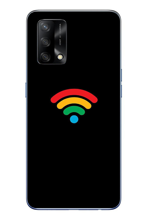 Oppo A74 Uyumlu Wifi Simgesi Baskılı Silikon Kılıf