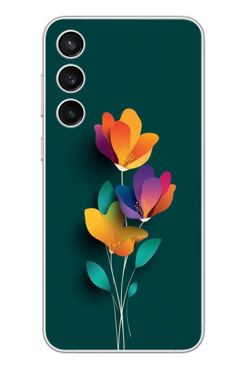 Samsung Galaxy S23 Fe Uyumlu Modernizimin Çicekleri Baskılı Silikon Kılıf