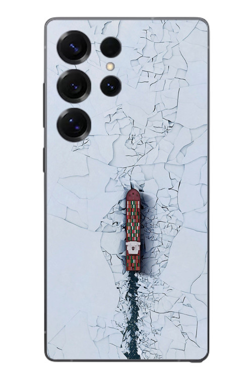 Samsung Galaxy S25 Ultra Uyumlu Yük Gemisi Baskılı Silikon Kılıf