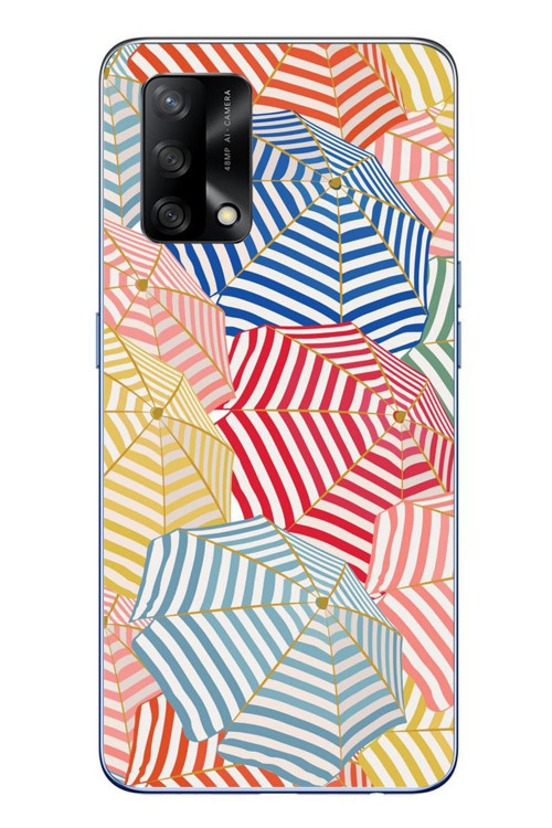 Oppo A74 Uyumlu Şemsiyeler Baskılı Silikon Kılıf