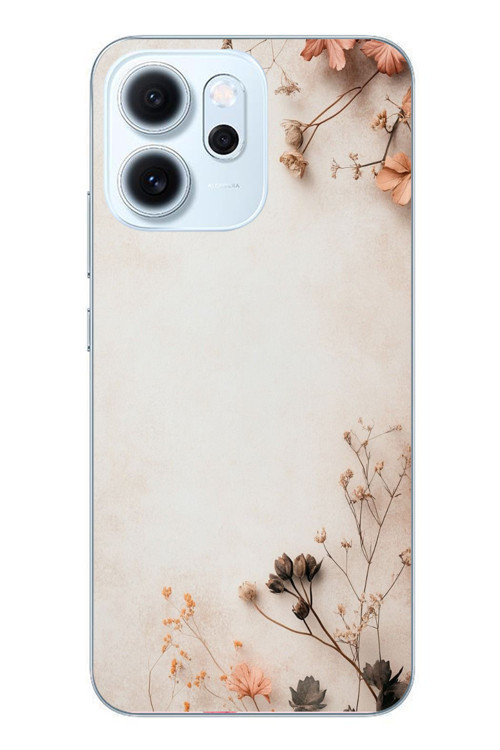 Oppo Reno 14F Uyumlu Kuru Dallar Baskılı Silikon Kılıf