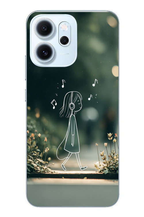 Oppo Reno 14F Uyumlu Neon Kız Çocugu Baskılı Silikon Kılıf