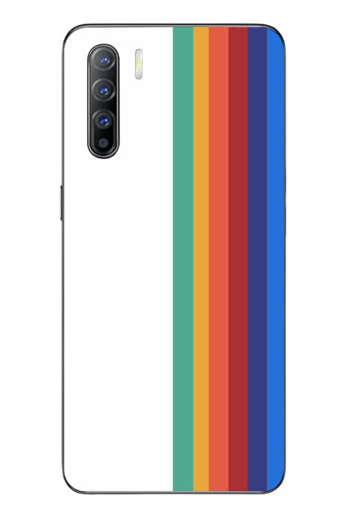 Oppo Reno 3 Uyumlu Gökkuşağı Baskılı Silikon Kılıf