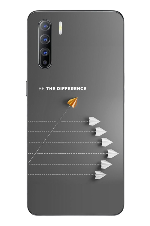 Oppo Reno 3 Uyumlu Be The Difference Baskılı Silikon Kılıf