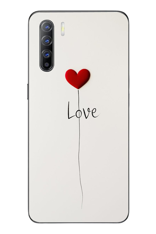 Oppo Reno 3 Uyumlu Love Aşk Baskılı Silikon Kılıf