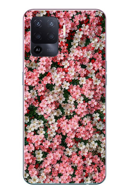 Oppo Reno 5 Lite Uyumlu Ahenkli Papatyalar Baskılı Silikon Kılıf