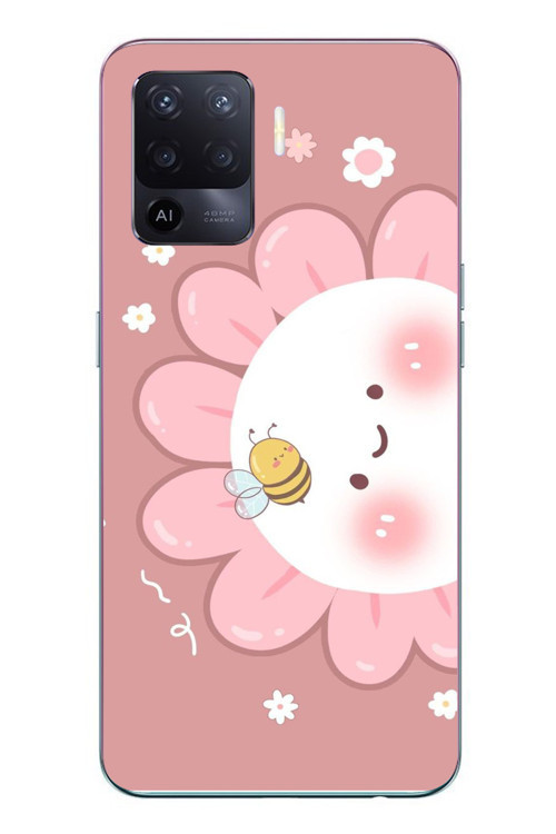 Oppo Reno 5 Lite Uyumlu Papatyam Baskılı Silikon Kılıf