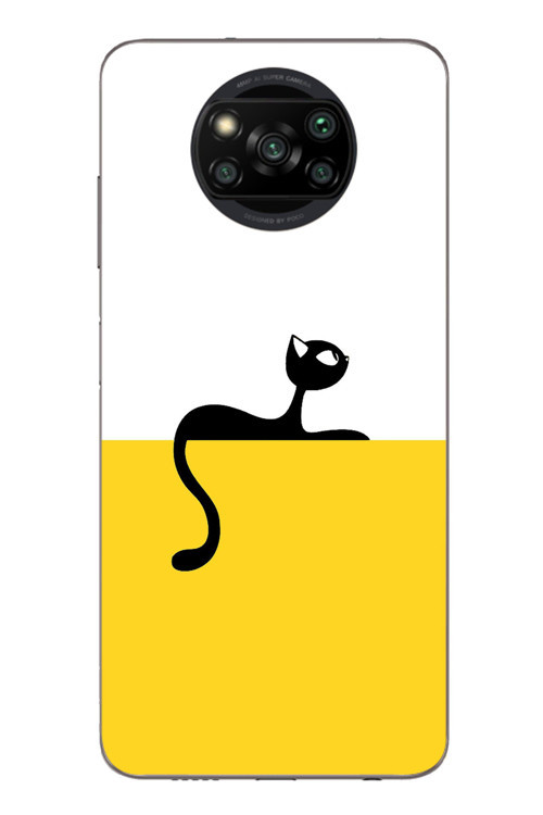 Poco X3 Uyumlu Dişi Kedi Baskılı Silikon Kılıf
