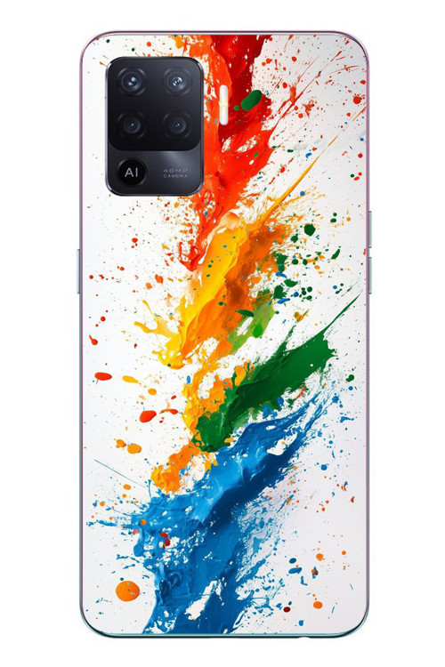 Oppo Reno 5 Lite Uyumlu Renk Skalası Baskılı Silikon Kılıf