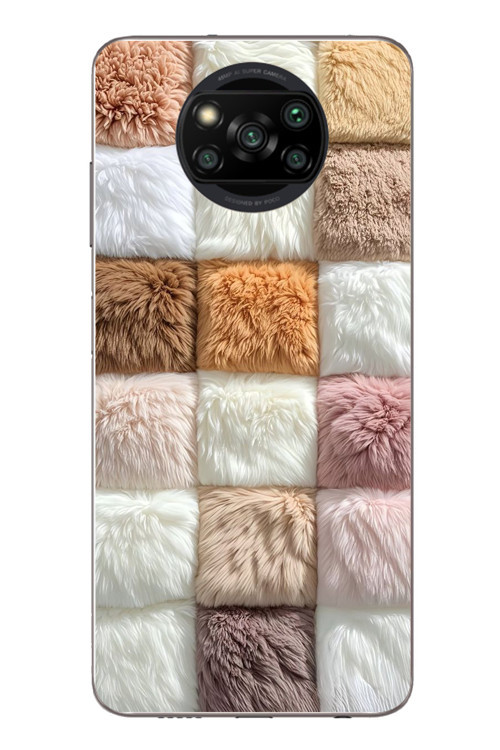 Poco X3 Uyumlu Pofuduk Desenler Baskılı Silikon Kılıf