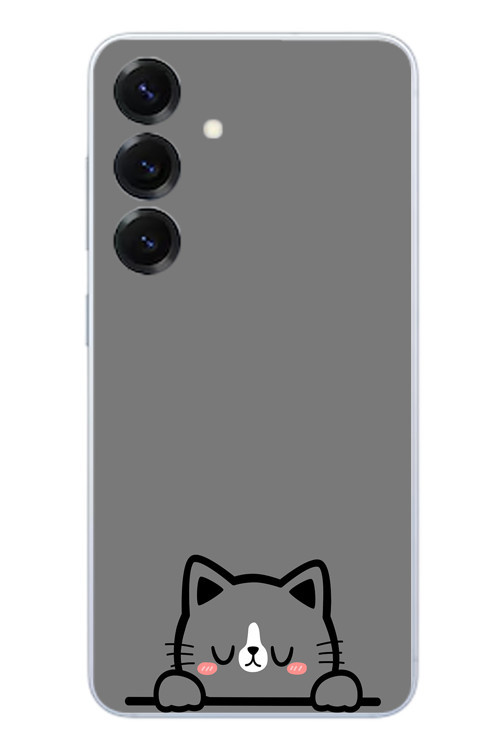 Samsung Galaxy S25 Uyumlu Uyuyan Kedi Baskılı Silikon Kılıf