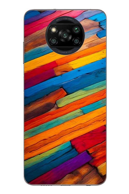 Poco X3 Uyumlu Renk Geçişleri Baskılı Silikon Kılıf