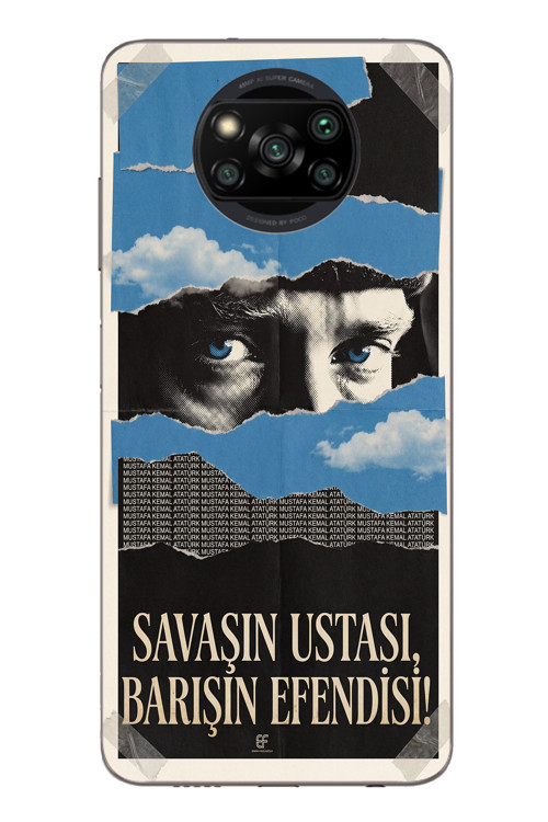 Poco X3 Uyumlu Savaşın Ustası Atatürk Baskılı Silikon Kılıf