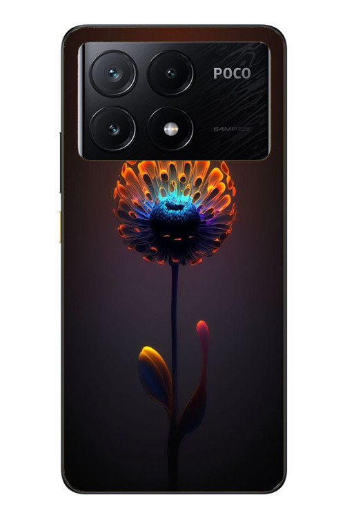 Poco X6 Pro Uyumlu Büyülü Çiçek Baskılı Silikon Kılıf
