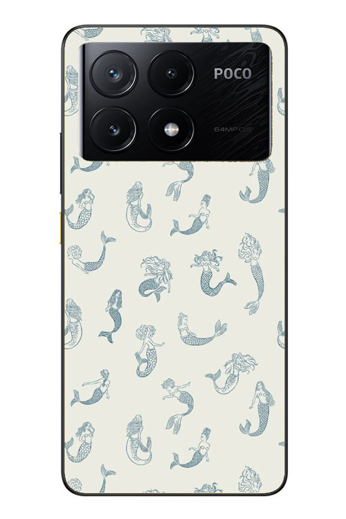 Poco X6 Pro Uyumlu Deniz Kızları Baskılı Silikon Kılıf
