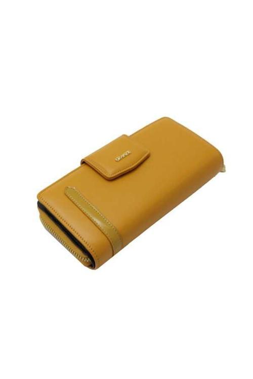 Hakiki Deri Kadın Cüzdan Sarı 2714