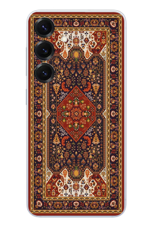 Samsung Galaxy S25 Uyumlu Anadolu Motif Halısı Baskılı Silikon Kılıf