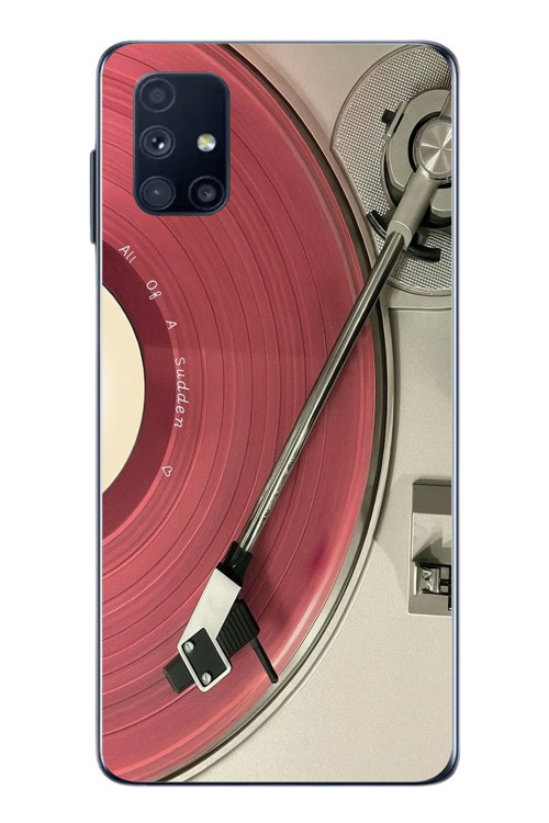 Samsung Galaxy M51 Uyumlu Pembe Plak Baskılı Silikon Kılıf