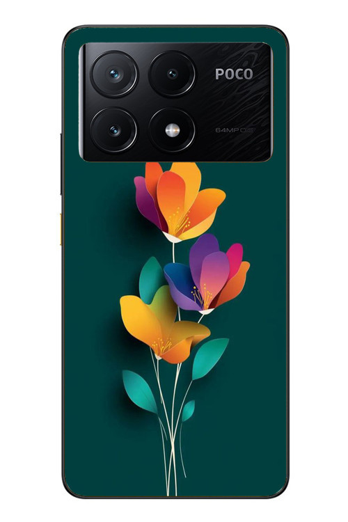 Poco X6 Pro Uyumlu Modernizimin Çicekleri Baskılı Silikon Kılıf