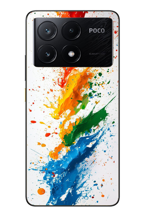 Poco X6 Pro Uyumlu Renk Skalası Baskılı Silikon Kılıf