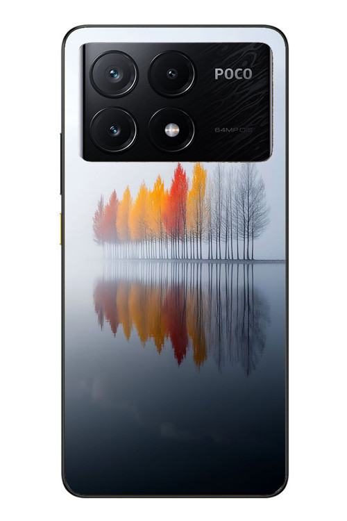 Poco X6 Pro Uyumlu Sonbahar Zamanı Baskılı Silikon Kılıf