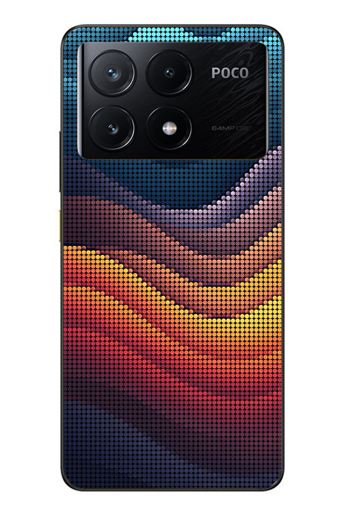 Poco X6 Pro Uyumlu Noktalı Renkler Baskılı Silikon Kılıf