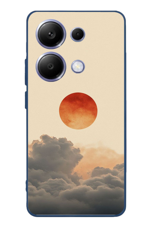 Poco X7 Pro Uyumlu Bulut ve Güneş Baskılı Silikon Kılıf