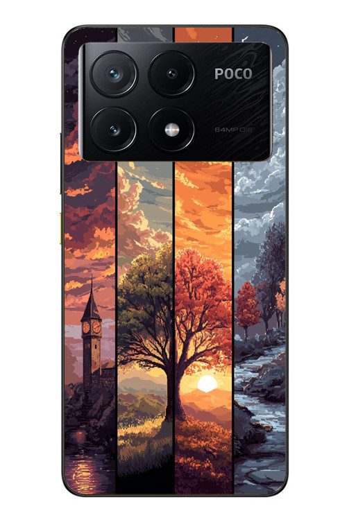 Poco X6 Pro Uyumlu Sonbahar İlkbaharım Baskılı Silikon Kılıf