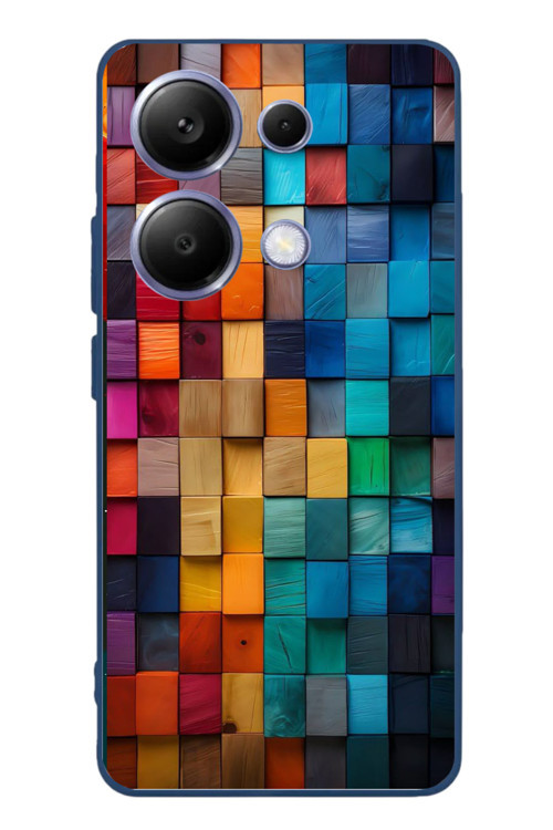 Poco X7 Pro Uyumlu Gökkuşağı Duvarı Baskılı Silikon Kılıf
