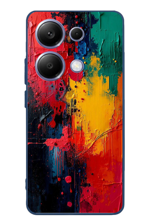 Poco X7 Pro Uyumlu Renklerin Dansı Baskılı Silikon Kılıf