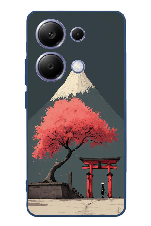 Poco X7 Pro Uyumlu Fuji Dağı Baskılı Silikon Kılıf