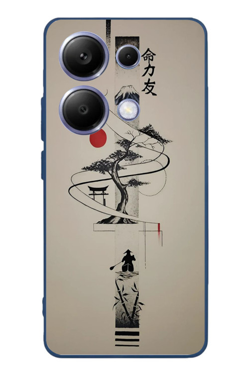 Poco X7 Pro Uyumlu Japon Felsefesi Baskılı Silikon Kılıf