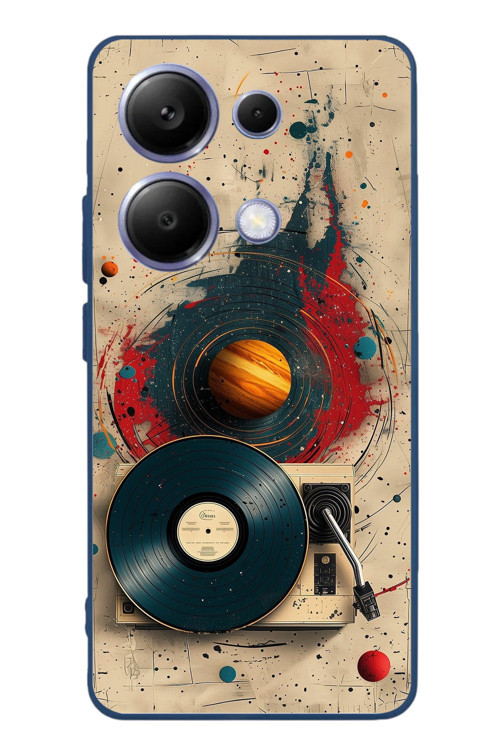 Poco X7 Pro Uyumlu Plak Gezegeni Baskılı Silikon Kılıf
