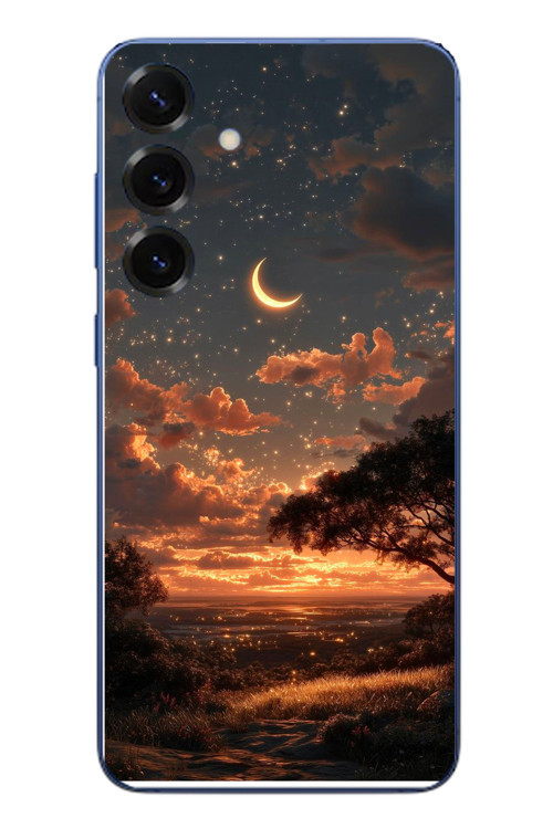 Samsung Galaxy S25 Plus Uyumlu Ay Gecesi Baskılı Silikon Kılıf